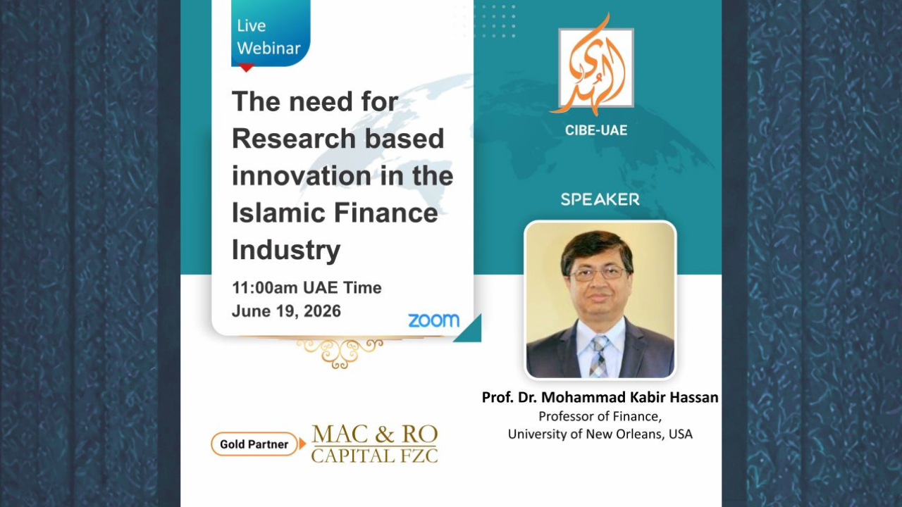 Online webinar on research based innovation in Islamic finance industry