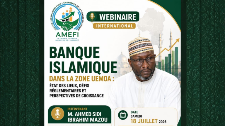 AMEFI international webinar discussing Islamic banking, regulation, governance, and growth prospects in the WAEMU region