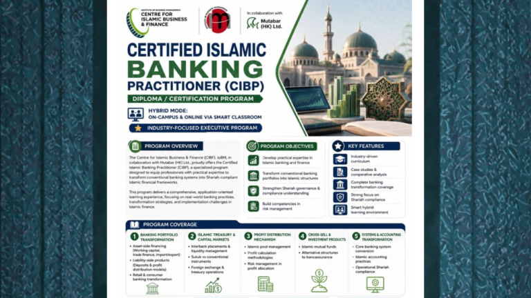 Certified Islamic Banking Practitioner (CIBP) hybrid diploma and certification program by CIBF IoBM