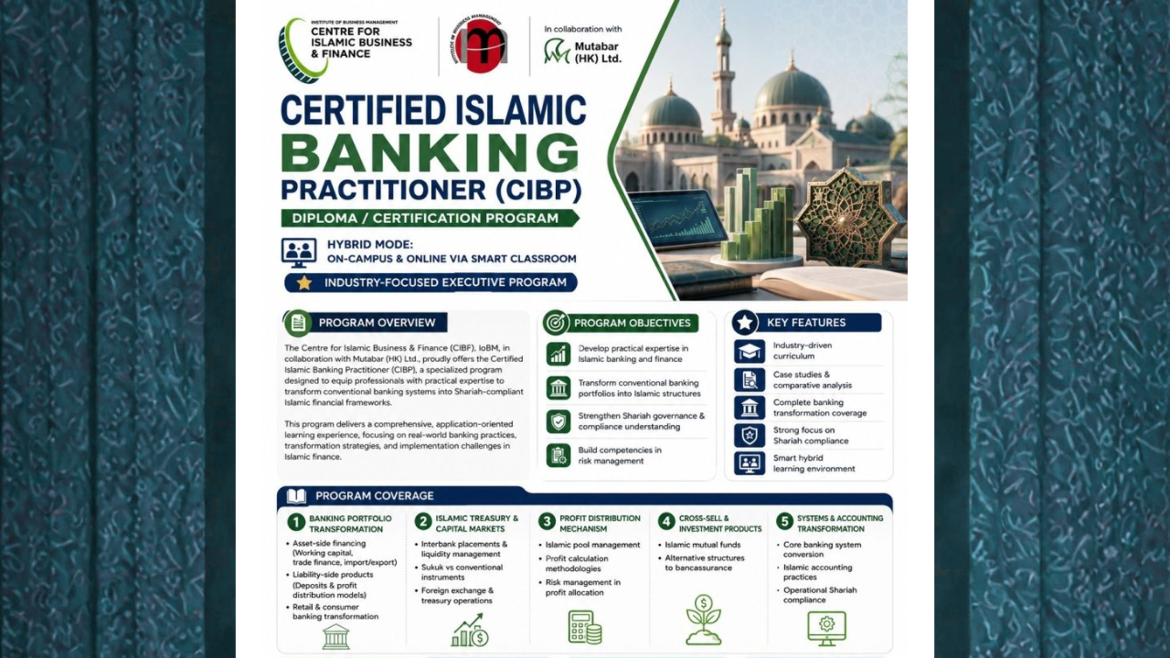 Certified Islamic Banking Practitioner (CIBP) hybrid diploma and certification program by CIBF IoBM