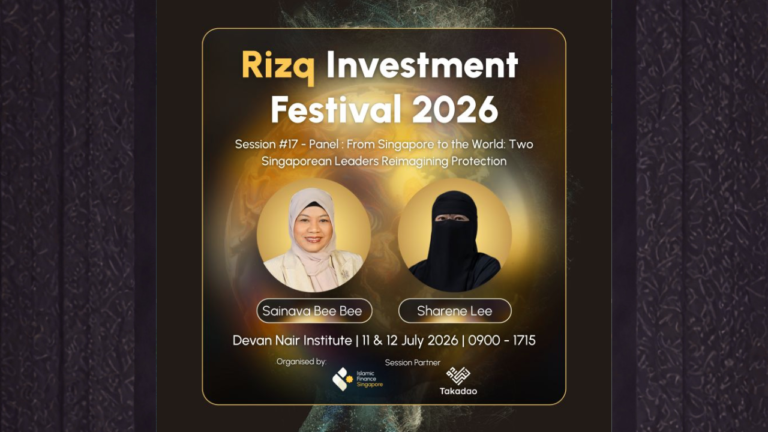 Panel discussion on takaful, Islamic wealth planning, and financial innovation at Rizq Investment Festival 2026.
