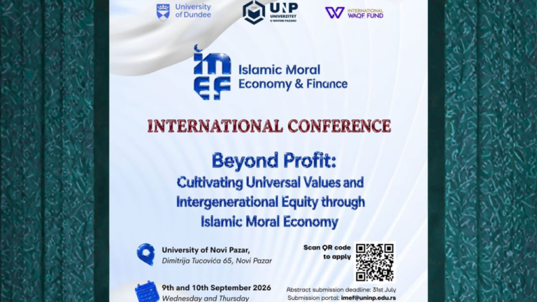 IMEF 2026 international conference on Islamic moral economy and finance in Novi Pazar, Serbia