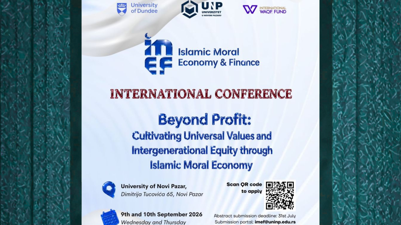 IMEF 2026 international conference on Islamic moral economy and finance in Novi Pazar, Serbia