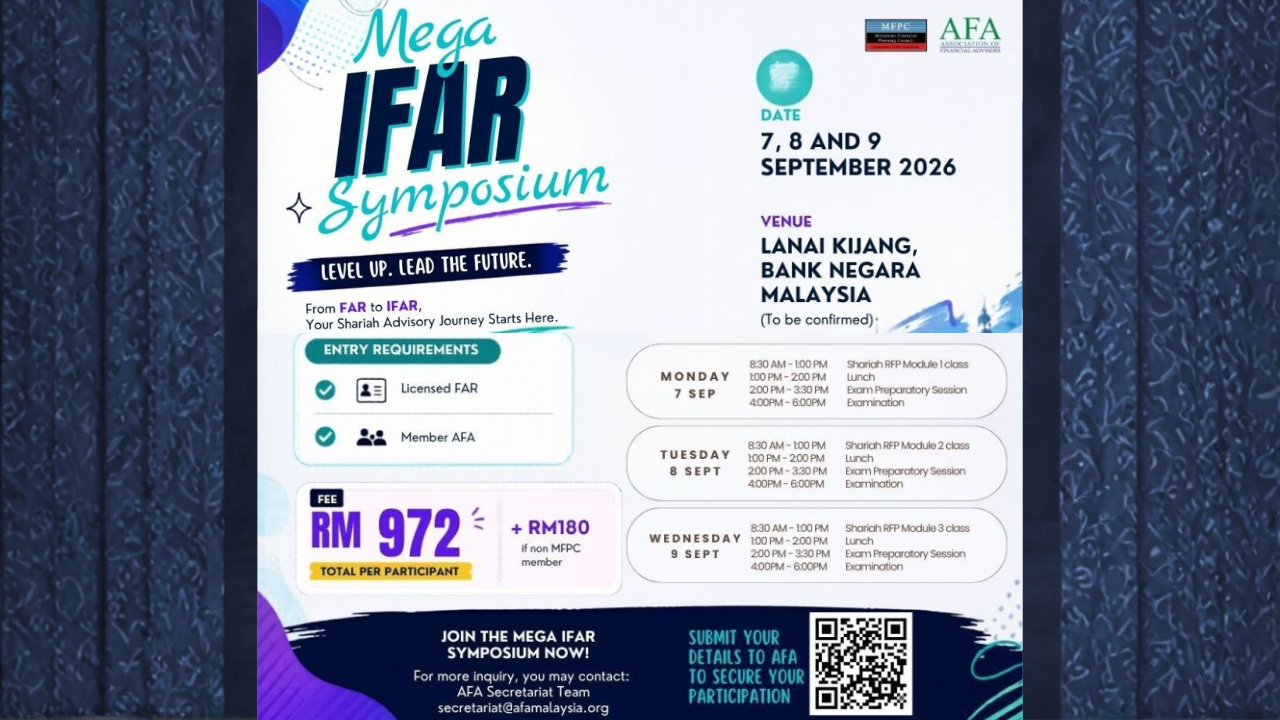 Mega IFAR Symposium 2026 training programme for Shariah financial advisers in Malaysia