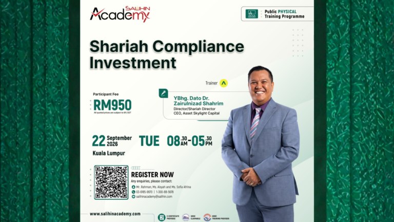 SALIHIN Academy Public Physical Training on Shariah Compliance Investment in Kuala Lumpur on 22 September 2026