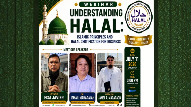 Understanding Halal webinar covering Islamic principles and Halal certification for business.