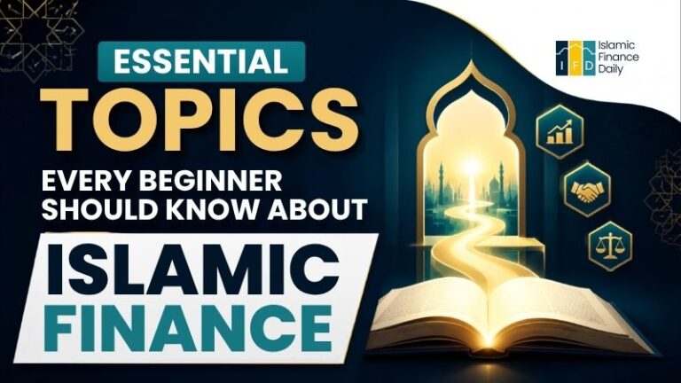 Essential Topics Every Beginner Should Know About Islamic Finance" against a professional, clean background.