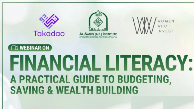 Financial Literacy webinar featuring Shahd Abdelhadi on budgeting, saving, and wealth building.