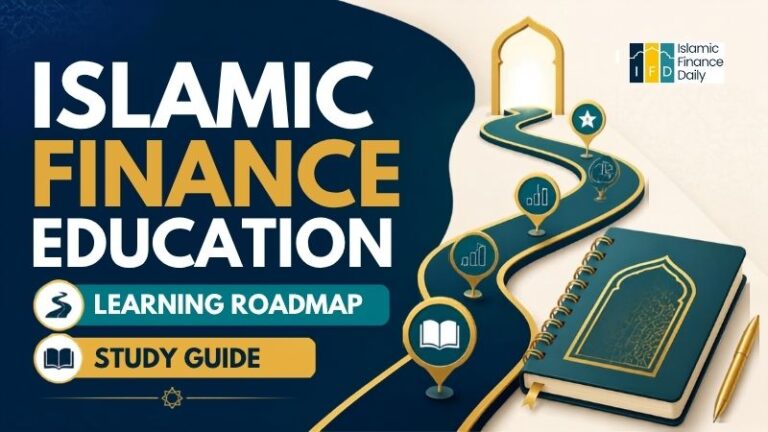 Learning roadmap for students showing a step-by-step approach to studying Islamic finance.