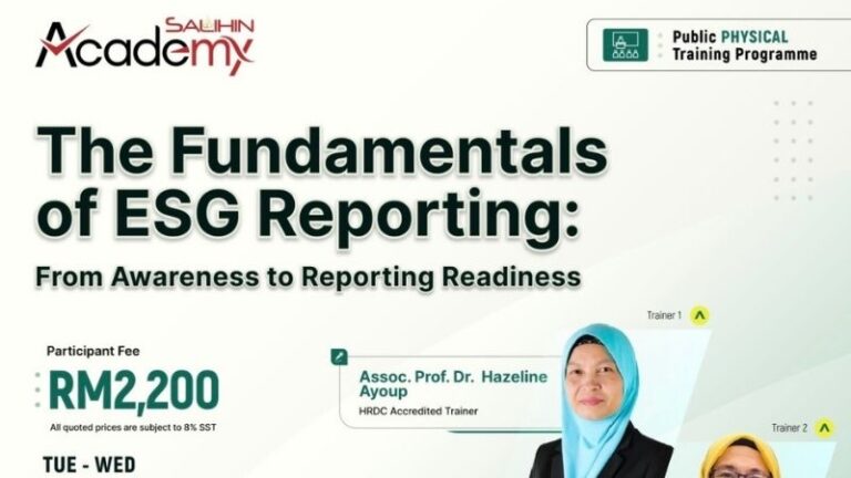 The Fundamentals of ESG Reporting training programme in Kuala Lumpur